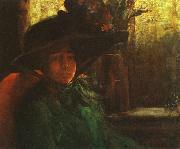 Artur Timoteo da Costa Lady in Green oil painting picture wholesale